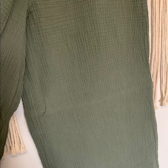 AERIE Pool To Party Wide Leg Gauzy Pants Green Size XL - Picture 6 of 14